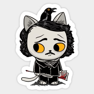 Edgar Allan Paw Sticker